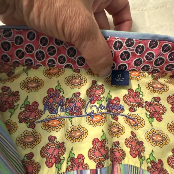 Robert Graham Multicolor Striped Men's Shirt-Like new-Size XL - Picture 7 of 10